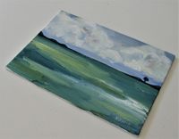 Original Acrylic Impressionist Landscape, 7" X 5" 3 small