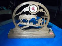 Scenic Art With Small Desk Clock 4 small