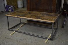 Rustic Wood And Steel Coffee Table 1 small