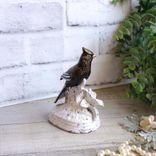 Courtly Song Bird Decor Black White Stripe Decor Bird Figurine 5 small