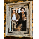 Handcrafted 2.25" Wide, Raised Edge Barnwood Photo Frame 2 small