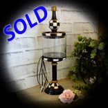 Black And White Check Reverse Cloche Courtly Cloche Checked Vintage Decor 1 small