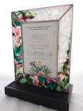 Fused Glass Tabletop Sculpture - Wedding Announcement 3 small