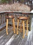 Walnut And Maple Bar Stools 2 small