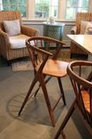 Danish Modern-Inspired Walnut Counter-Height Bent Back Chairs 3 small