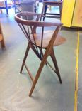 Danish Modern-Inspired Walnut Counter-Height Bent Back Chairs 6 small