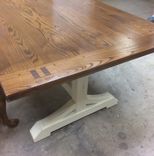 Custom Monogram On This Large Ash Country Trestle Table 1 small