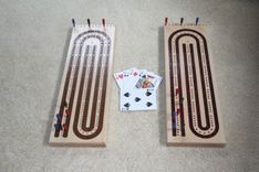 Custom Inlayed Cribbage Board 3 small
