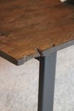 Rustic Industrial Coffee Table Made Of Reclaimed Weathered Oak And Blackened Steel 5 small