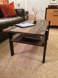 Barn Wood Coffee Table With Magazine Shelf 5 small