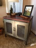 Industrial Inspired Living Room Set With Reclaimed Wood 3 small