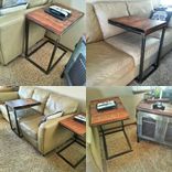 Industrial Inspired Living Room Set With Reclaimed Wood 2 small