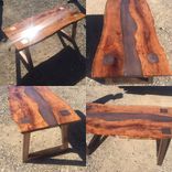 Double Live Edge Mesquite With Steel River Inlay 1 small