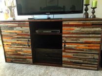 Barnwood & Mahogany Entertainment Center 1 small