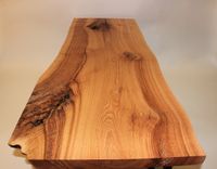 Live Edge Coffee Table With Custom Metal Base. 1 small