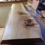 Live Edge Sofa Or Console Table With Custom Metal Base. 2 small
