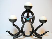 Horseshoe Art Candle Holder 1 small