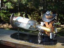 Cowboy Wine Holder Sculpture 1 small