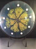 12" Round Floral Sculpture 1 small