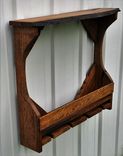 Rustic Live Edge Red Oak 5 Bottle 4 Glass Wine Rack 3 small