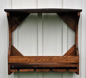 Rustic Live Edge Red Oak 5 Bottle 4 Glass Wine Rack 6 small