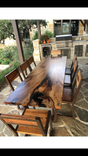 Spalted Pecan Dining/Patio Set With Chairs 3 small