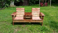 Double Adirondack Chair With Center Table 5 small