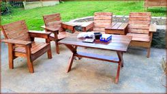 4 Piece Wooden Patio Set 1 small