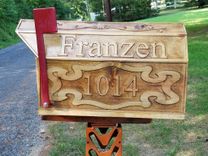 Custom Made Large Wooden Mailbox 2 small