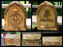 Custom Made Large Wooden Mailbox 3 small