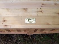 Custom Western Red Cedar Patio Storage Bench. 4 small