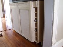 Wet Bar Cabinet With Built-In Wine Storage. 2 small