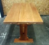 Custom Craftsman Cherry Trestle Table 2 small