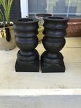 Custom Turned Candlestick Holders Set 1 small