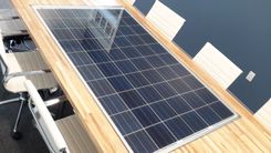 Custom Maple Butcher Block Conference Table With Solar Panel Inlay. 5 small