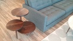 Solid Walnut 3 Tier Mid Century Style End Table 3 small