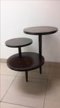 Solid Walnut 3 Tier Mid Century Style End Table 2 small