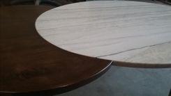 Calcutta Marble And Walnut Modern Coffee Table 1 small