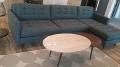 Calcutta Marble And Walnut Modern Coffee Table 4 small
