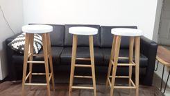 Handcrafted Classic Oak Bar Stools 1 small