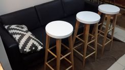 Handcrafted Classic Oak Bar Stools 2 small