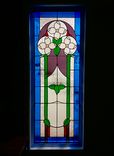 Stained Glass Sidelight Windows - Mount Tabor Dogwoods 2 small