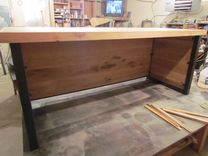 Reception Desk Wood And Steel 2 small
