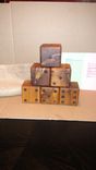 Giant Lawn Dice Solid Cedar (Set Of 6) Great Birthday Or Christmas Gift 1 small