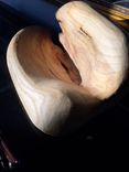 Unique Sculptural Decorative Bowl In Reclaimed Ash Wood 1 small
