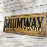 Personalized Family Name Sign Wedding Gift Custom Carved Wooden Signs Anniversary Gift Wood Plaque 5 small