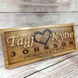 Wedding Gift Wedding Sign Anniversary Gift Family Name Sign Established Sign Personalized Last Name 4 small