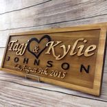 Wedding Gift Wedding Sign Anniversary Gift Family Name Sign Established Sign Personalized Last Name 3 small