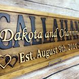 Last Name Established Sign Family Name Signs Wedding Gift Wood Sign 5 Year Anniversary Gift 1 small