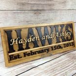 Wedding Name Sign Wedding Gift Wedding Decor Anniversary Gift Established Sign Family Name Sign 4 small